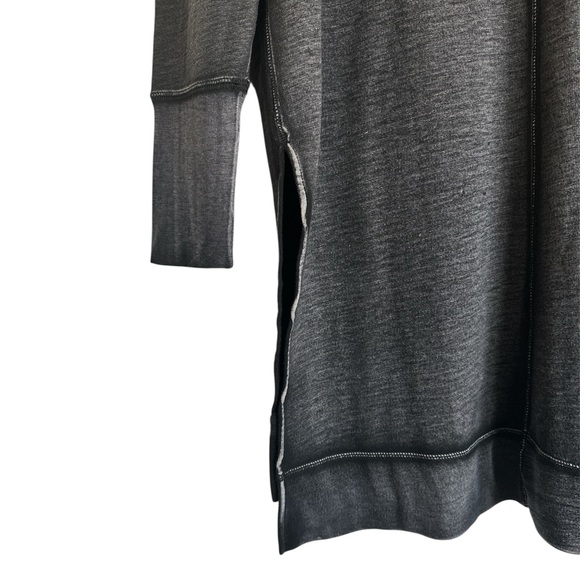 NWT Free People Queen of Hearts Tunic Washed Out Hoodie Dress Black Size XS - Picture 6 of 8